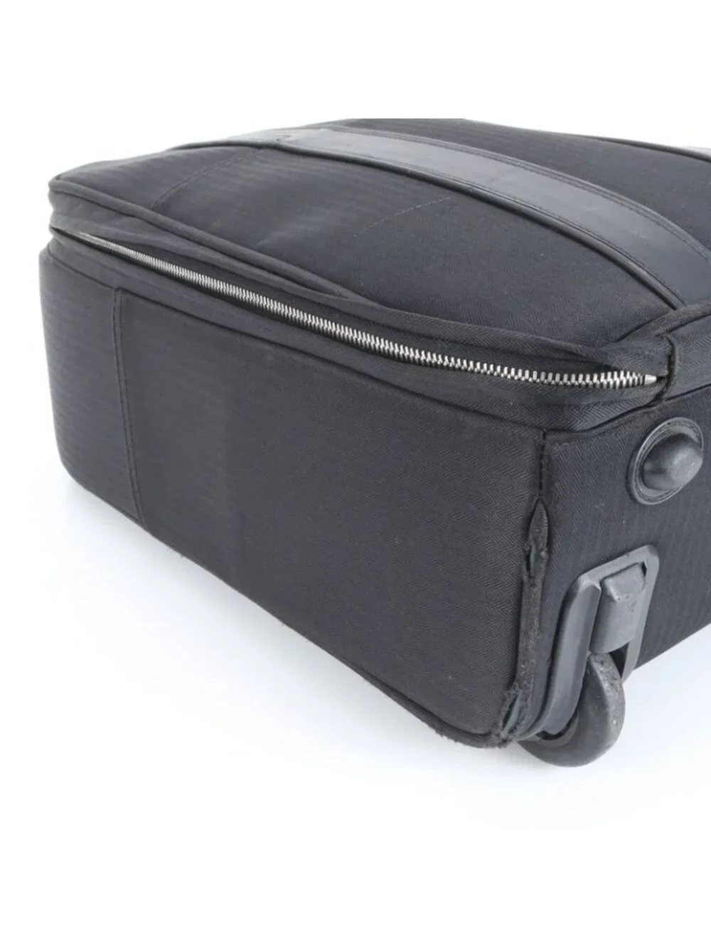 ★SOLD★ Hermes Acapulco Leather Canvas Shoes Carry Case Bag Business Travel Black - Picture 6 of 9